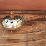 Brass Pentagram Incense Burner With Wood Handle