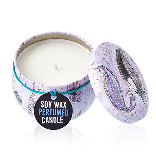Raspberry Soy Wax Tin Candle Sea Life