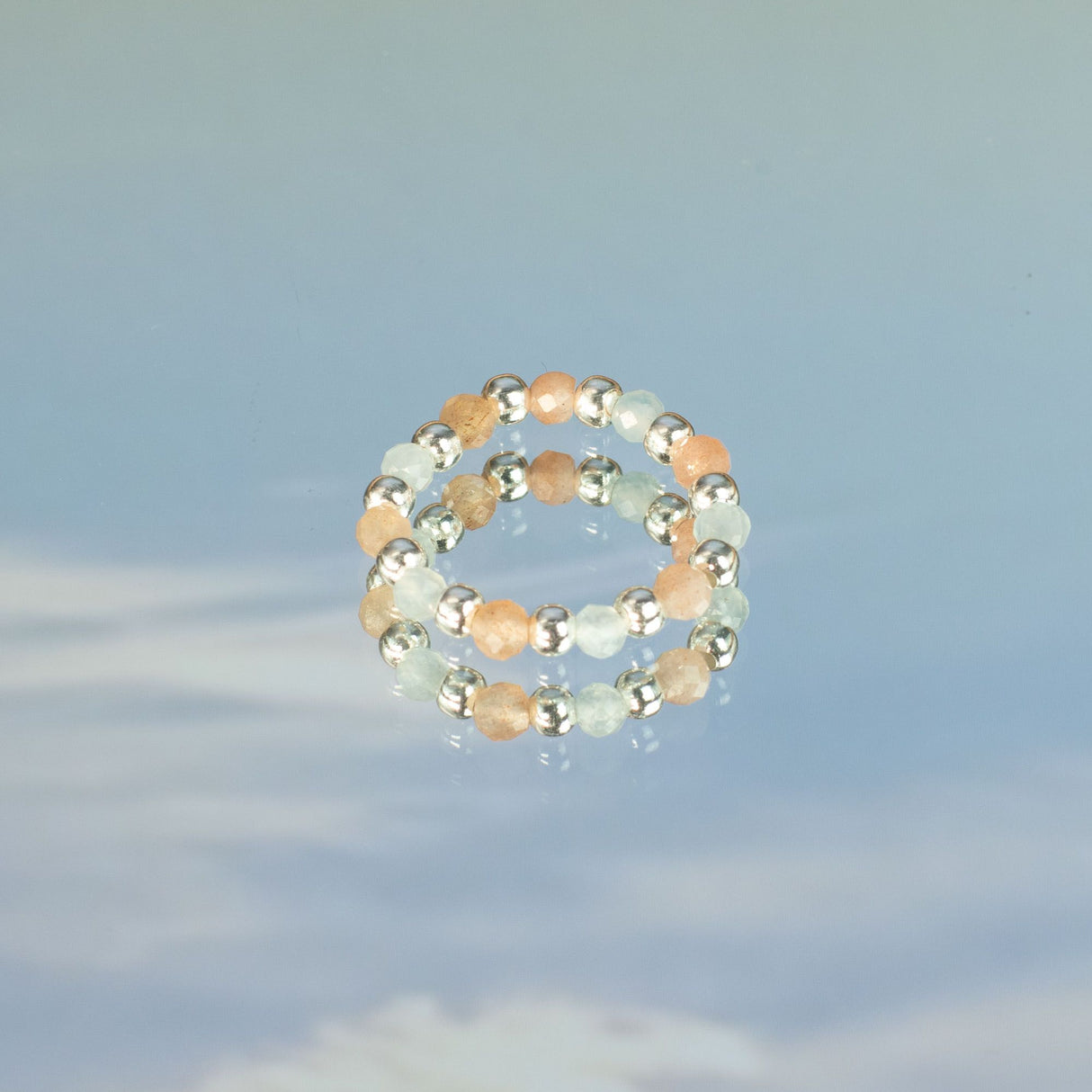 Nymph Spirit Gemstone Ring Set – Sea Sunset