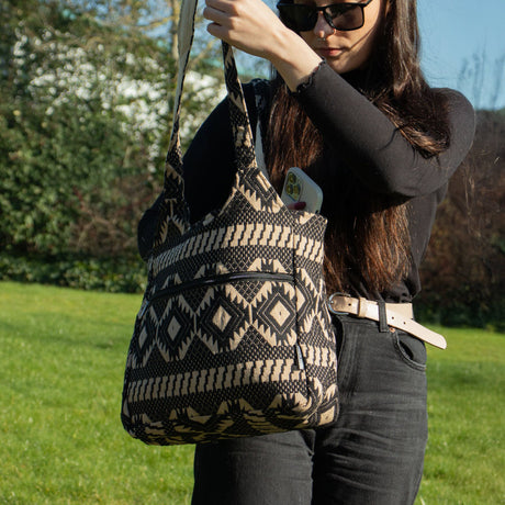 Jacquard prirodne torbe - Desert Loom - torba Wander Muse