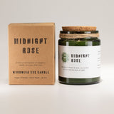 Greenman Woodwick Soy Candle – Midnight Rose