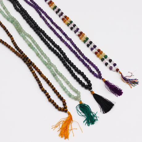Black Agate Japa Mala 108 Beads