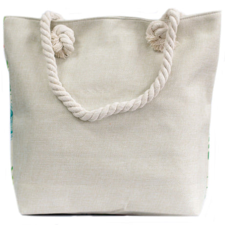 Rope Handle Bag, Pink Flamingo
