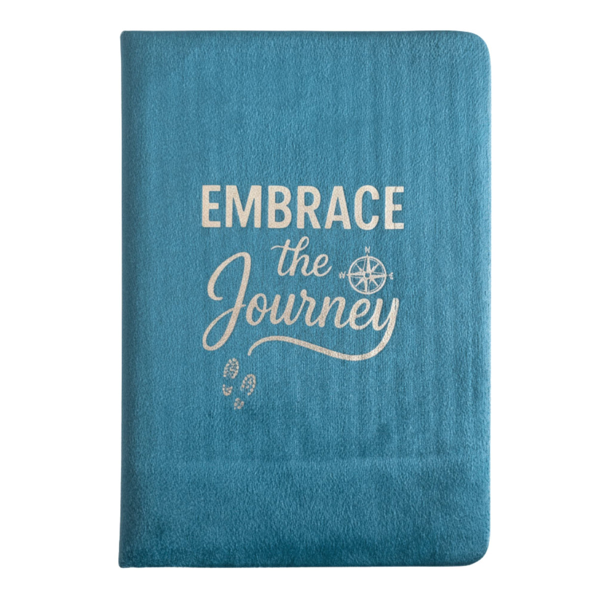 Light Blue Velvet Notebook – 80 pages – Embrace The Journey