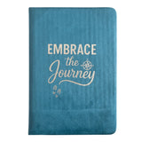 Light Blue Velvet Notebook – 80 pages – Embrace The Journey