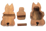 Sheesham Wooden Puzzle Box, Yoga Cat