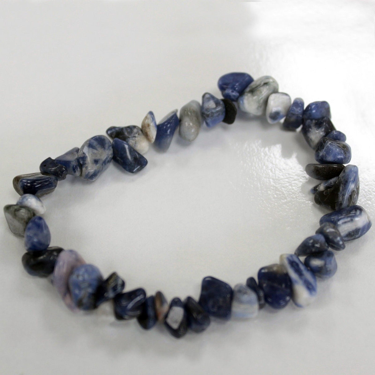 Sodalite Bracelet Natural Chip Bead Stretch