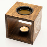 Large Square Mango Wood Oil Burner – Tree of Life