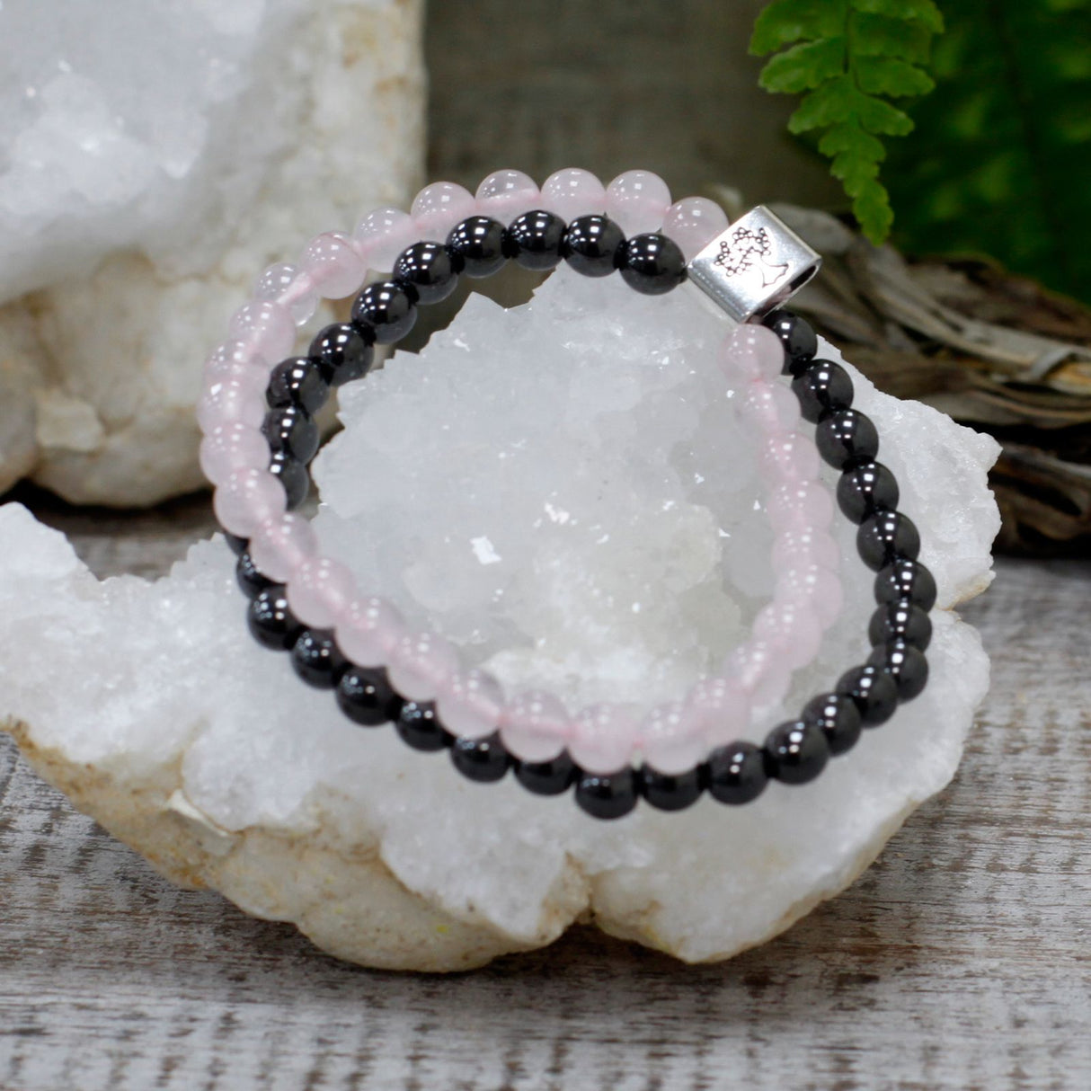 Rose Quartz Crystal Bracelet, Magnetic