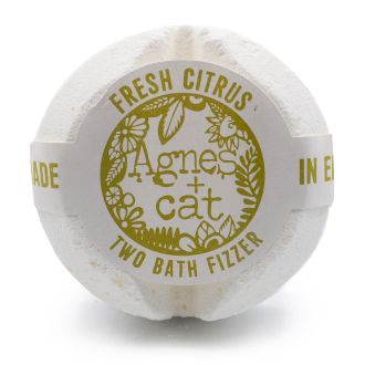 Bath Fizzer Lemon Citrus Vegan Agnes and Cat