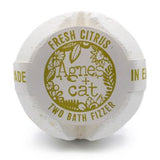 Bath Fizzer Lemon Citrus Vegan Agnes and Cat