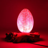 DriftGlow Lamp Crackle Fire Egg Shade – Orange