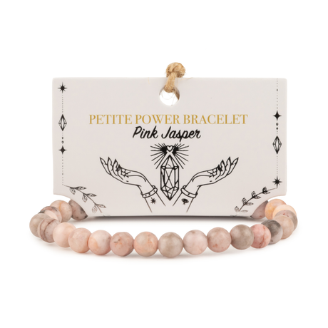 Petite Power Bracelet (17cmx6mm) - Pink Jasper