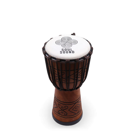 Tambour Djembe Pro Moyen – Son Âme (grave) – Moyen 40 cm (18 cm de diamètre)