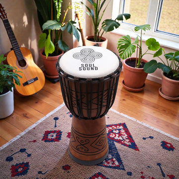 Stredný profesionálny djembe bubon – Soul Sound (nízky) – Stredný 40cm (18cm priemer)