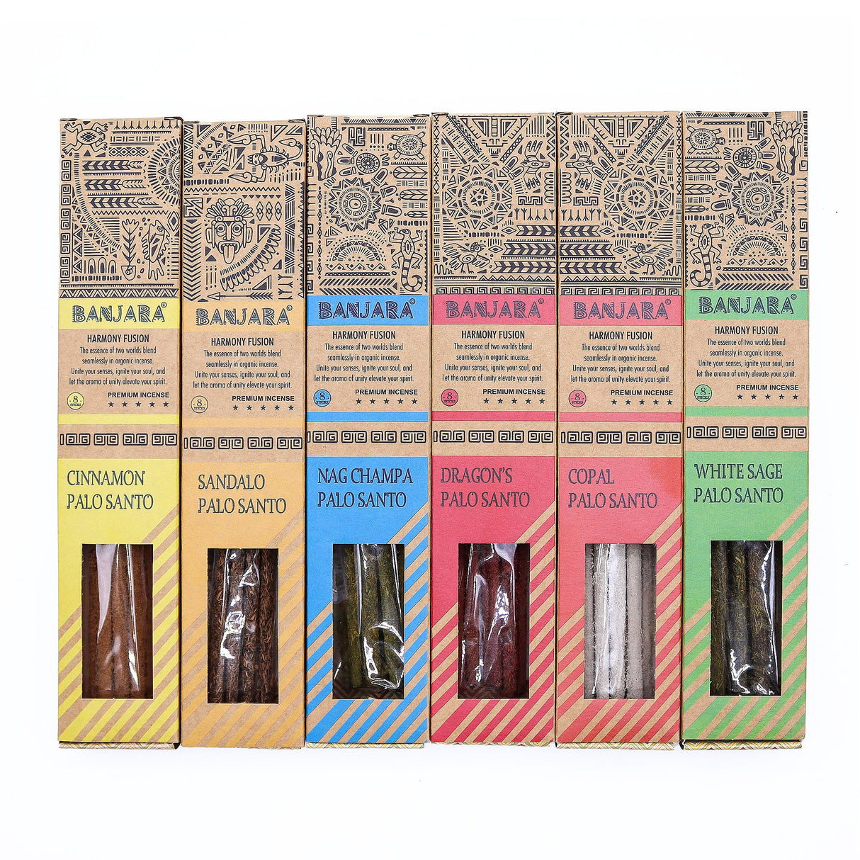 Banjara Palo Santo Smudge Sticks – Set of 6 – Box