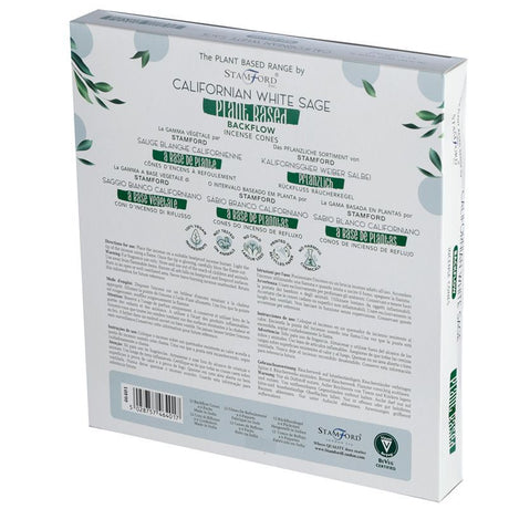 Spätný tok vonné kužele Kalifornský biely šalvia 12 balenie