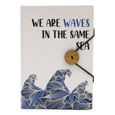 Small Unlined Recycled Notebook With Strap, 200 Pages