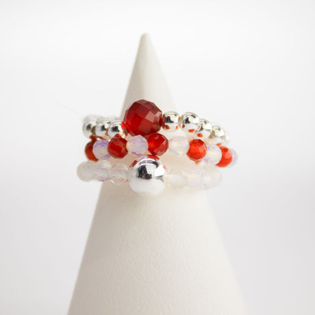 Nymph Spirit Gemstone Ring Set – Blood Moon