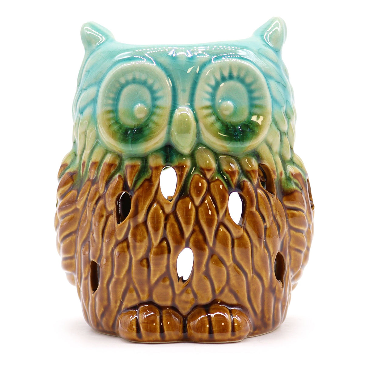 Ceramic Oil Burner, Rustic Terracotta Owl Assorted