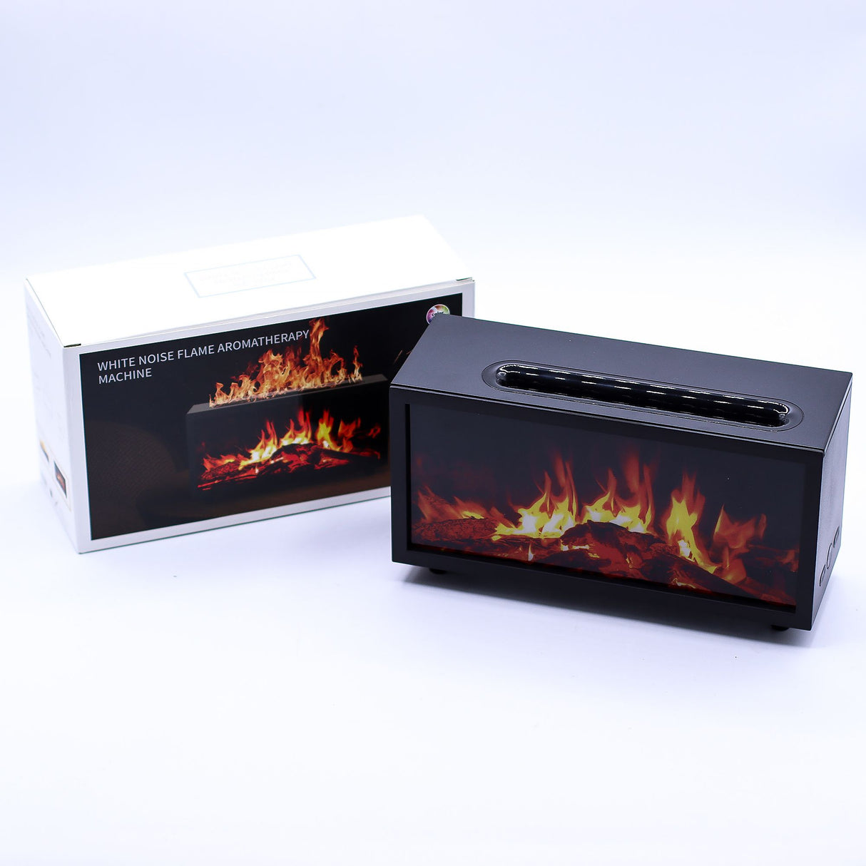 Flame-Effect Essential Oil Diffuser USB Colour-Changing Birdsong