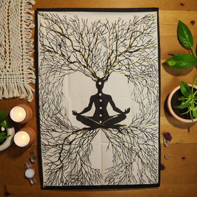 Cotton Wall Art (70x110cm) – Chakra Earth Connection, Tapestries
