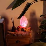 DriftGlow Lamp Crackle Fire Egg Shade – Orange