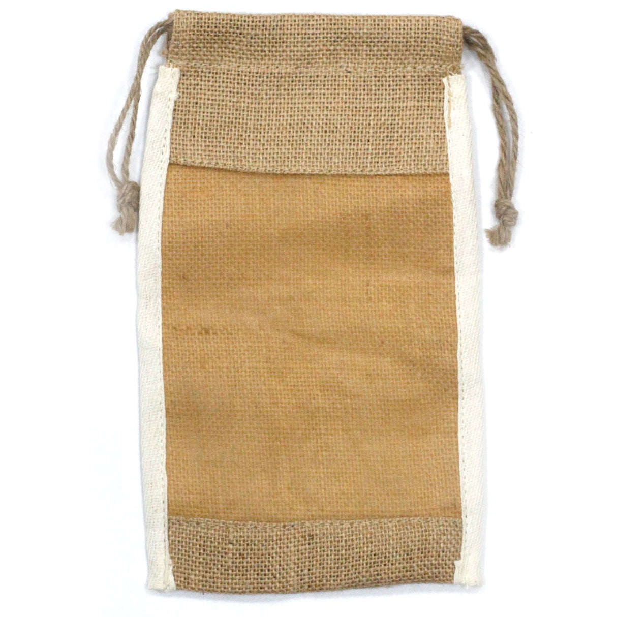 Jute trekkoordzak groot 26 x 15 cm