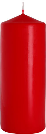 Jediná červená stĺpová sviečka, 80 x 200 mm