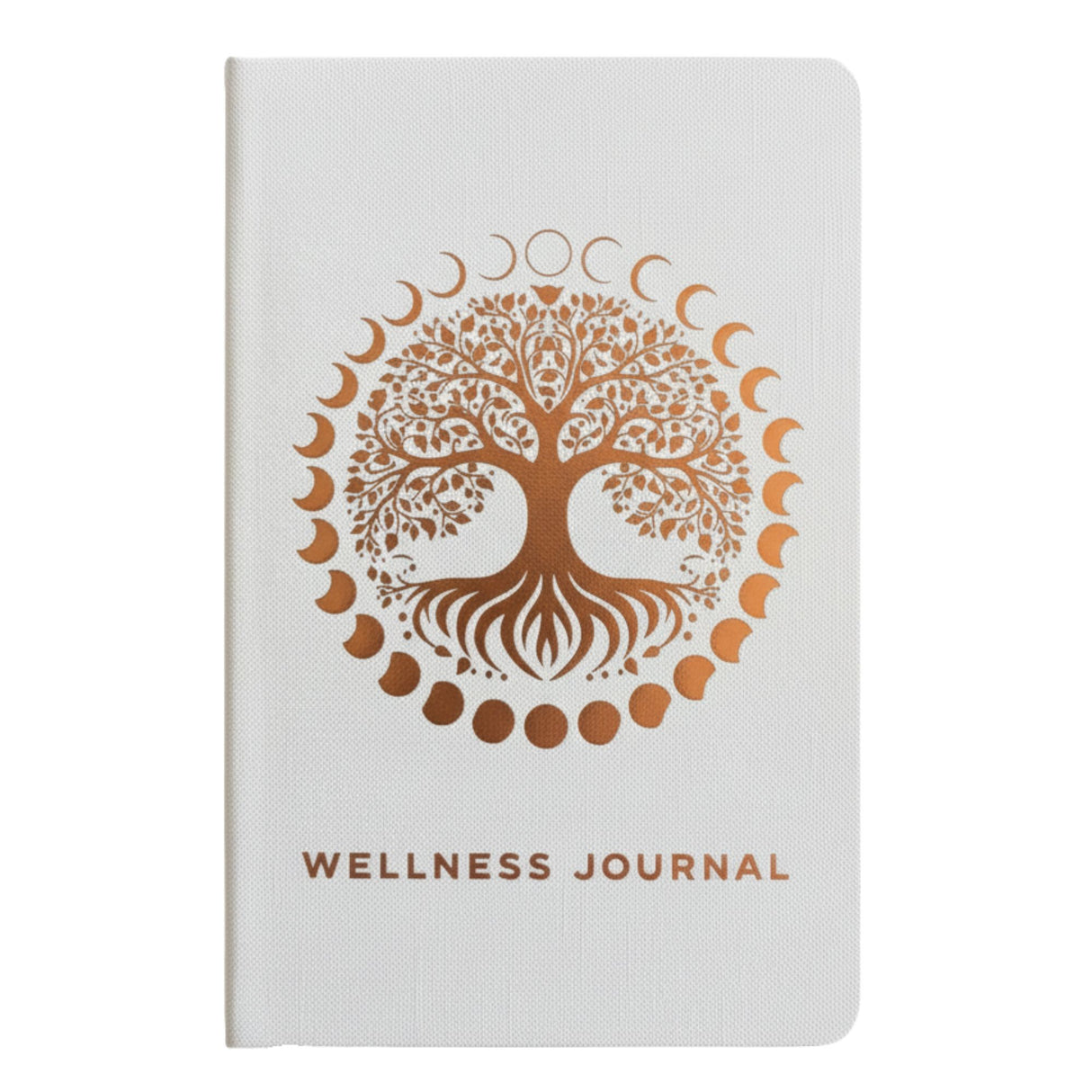 White Wellness Journal – 120 pages – Rose Gold Tree of Life