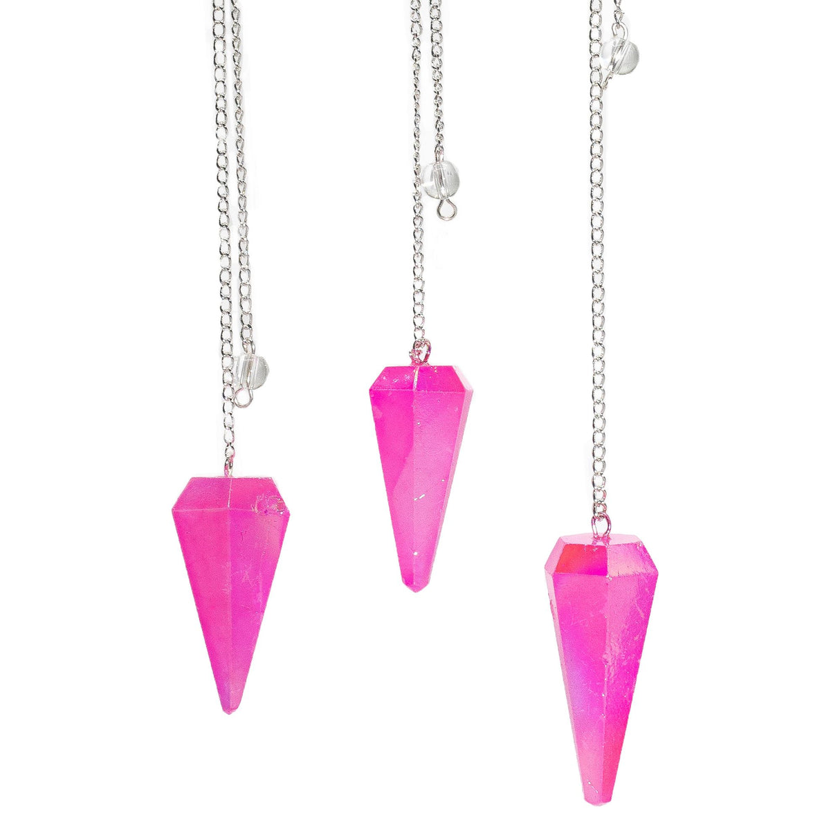 Zeszijdige Pendel – Aurora Kristal Roze – 4cm