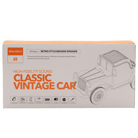 Classic Vintage Car Speaker and Phone Holder – Bluetooth – 5 watt