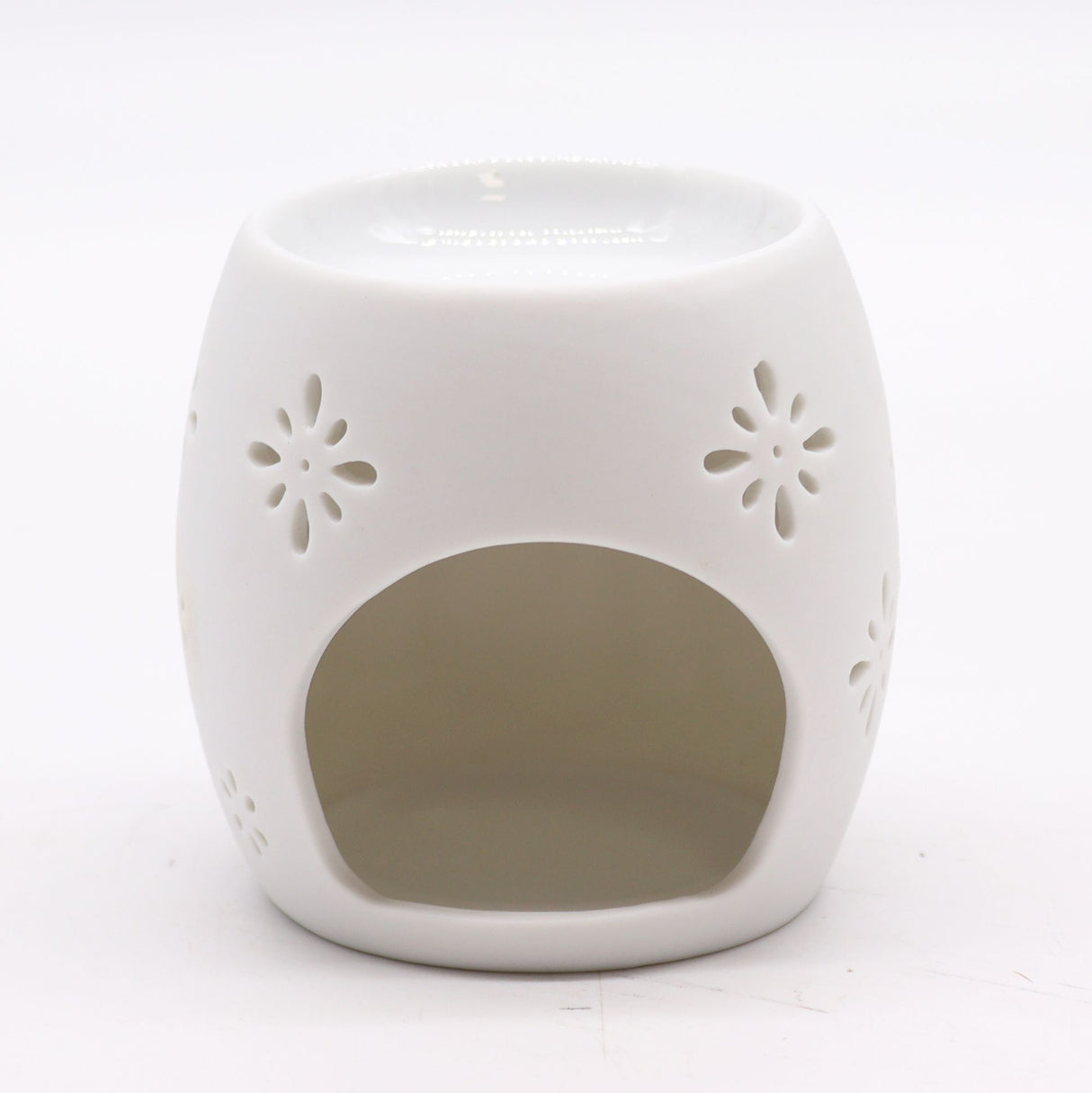 Oil and Wax Melt Burner, White Ceramic Cherub