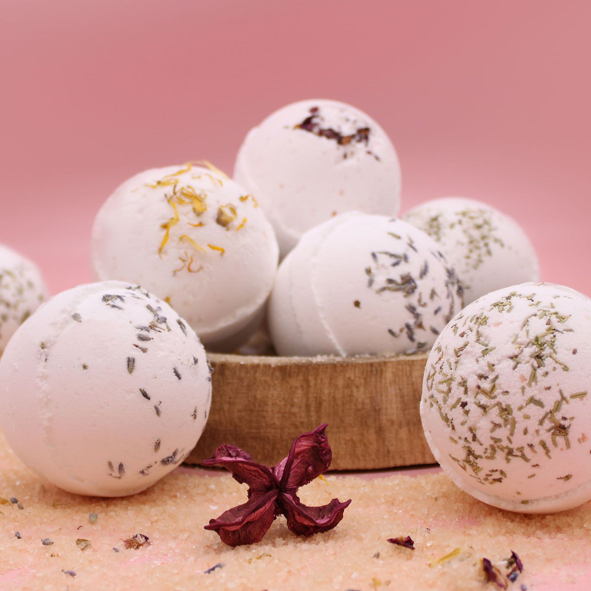 Bombă de baie cu sare himalayană aromaterapie
