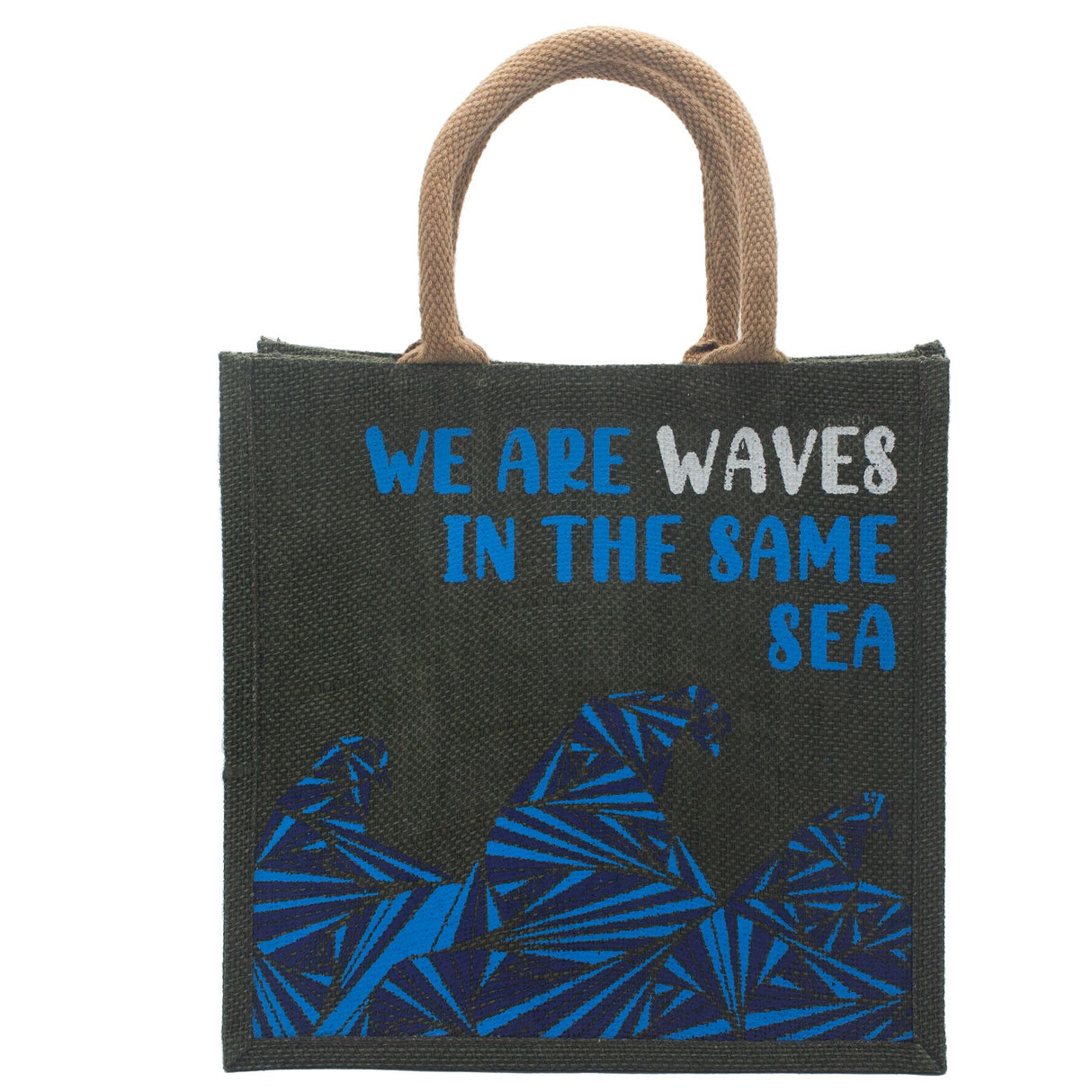 Jute Tote Bag Grey 30 x 30 cm
