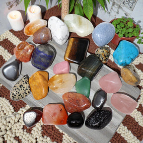 Lucky Dip Mixed Tumble Stones – o.5kg (approx. 25 stones), Crystal