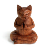 Incense Cone Burner, Wooden Yoga Cat