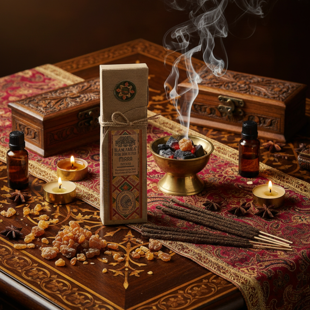 Myrrh Resin Incense Sticks – Hand-Rolled, Slow Burn