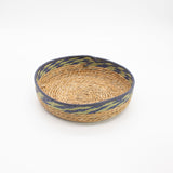 Подносы из соломы и морской травы – натуральные зелёный и синий – набор из 3 штук