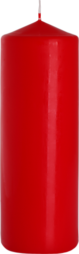 Červená stĺpová sviečka Jednotlivá 80 x 250 mm