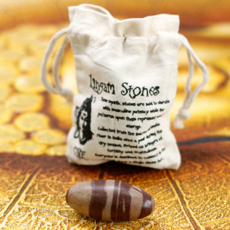 Pedra Shiva Lingam 3 Polegadas Rio Narmada