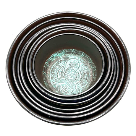 Ensemble de bols chantants de 7 chakras 19,5-35 cm