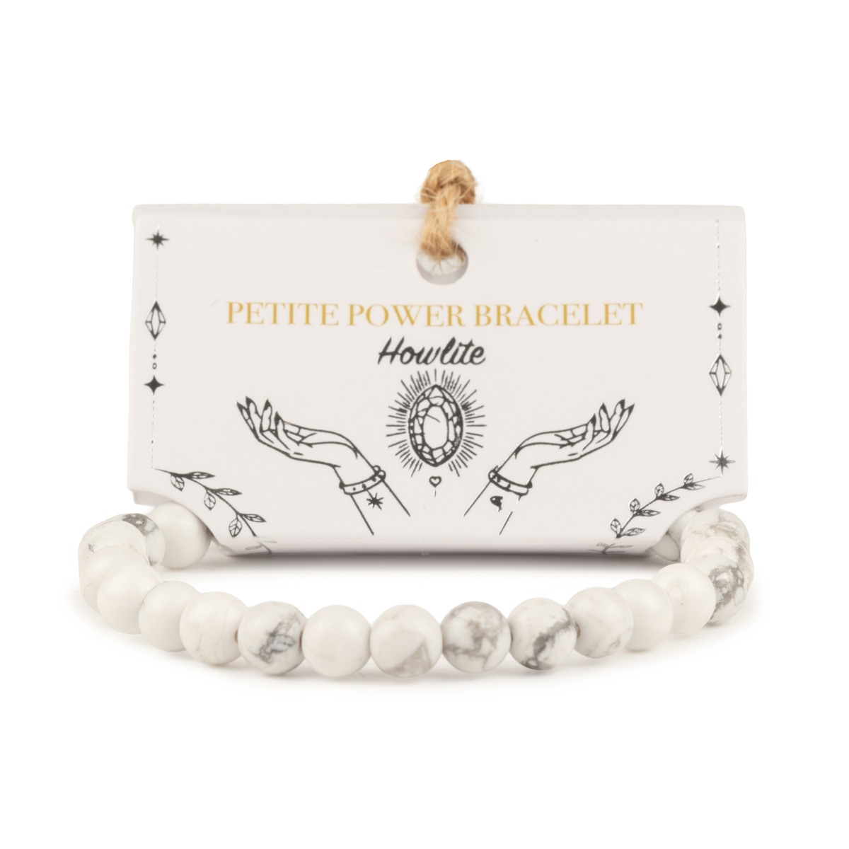 Petite Power Bracelet (17cmx6mm) - Howlite