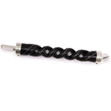 Healing Wand Wooden Spiral Carved Quartz Tip Sphere