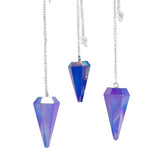 Zeszijdige Pendel – Aurora Kristal Blauw – 4cm