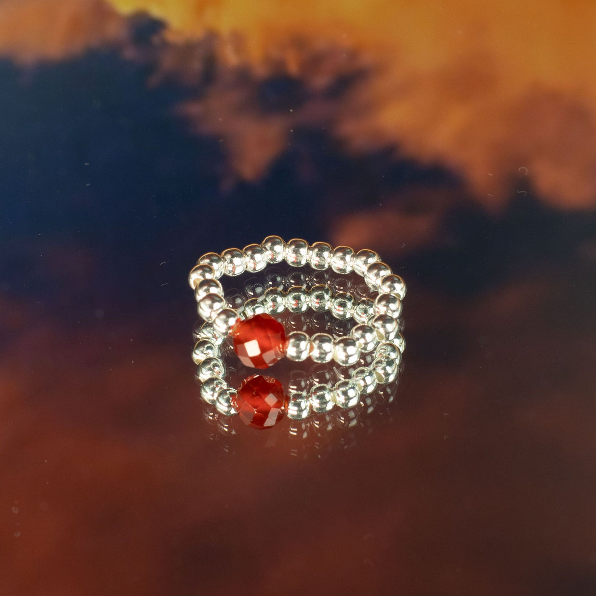 Nymph Spirit Gemstone Ring Set – Blood Moon