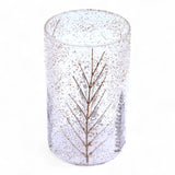Pino Gold-Speckled Botanical Glass Vase Candle Holder 19x11cm