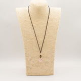 Cord Necklace Gemstone Pendant – Rose Quartz Heart