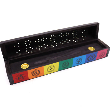 Caja quemadora de incienso de 7 colores de chakras