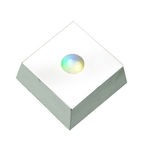 Soporte de exhibición de luz LED cuadrado para cristal